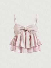 Smocked Layered Cami Pink / XS