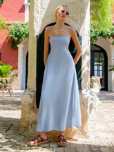 Smocked Square Neck Cami Dress Light Blue / S
