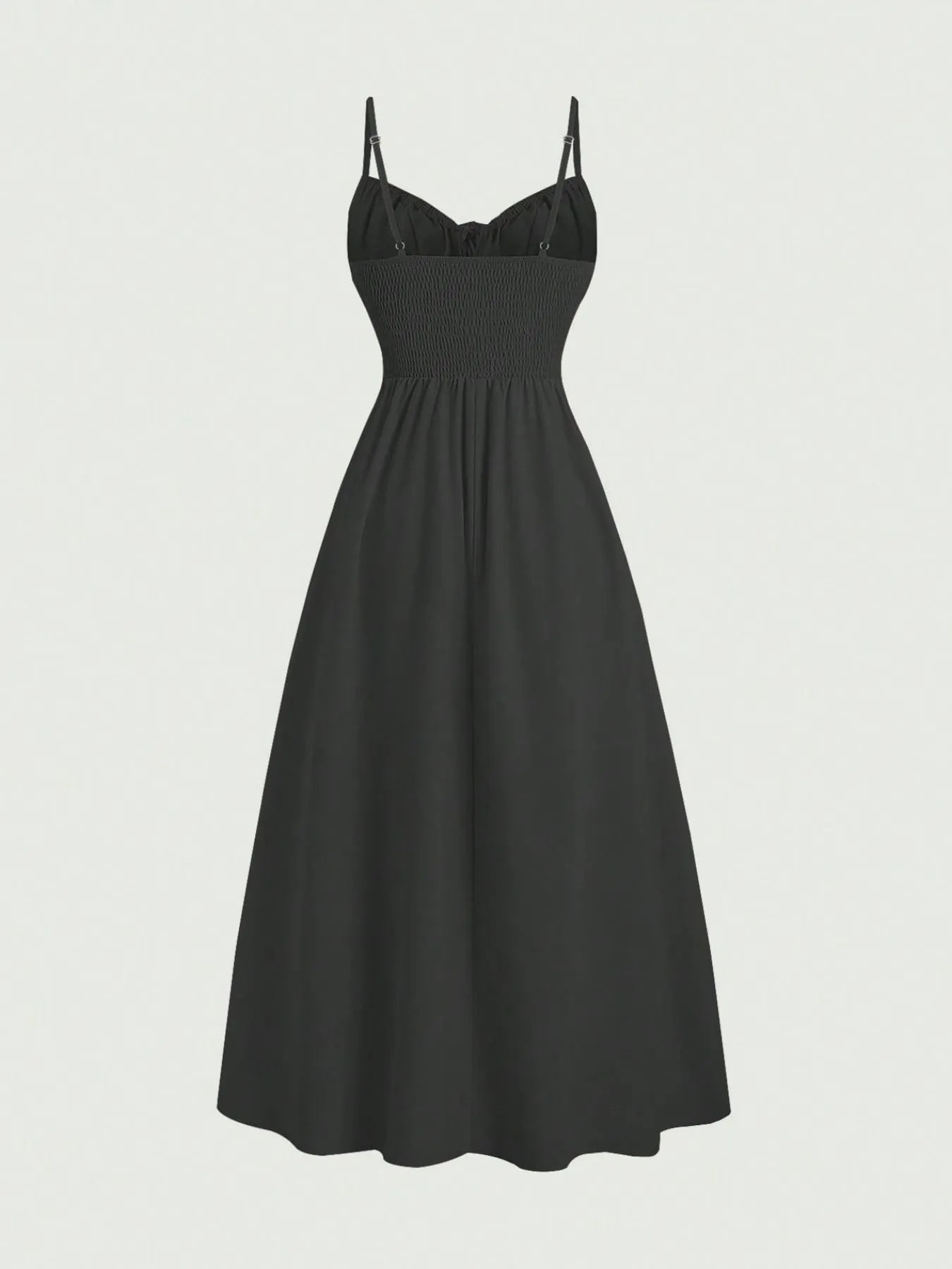 Smocked Tied Front Cami Dress