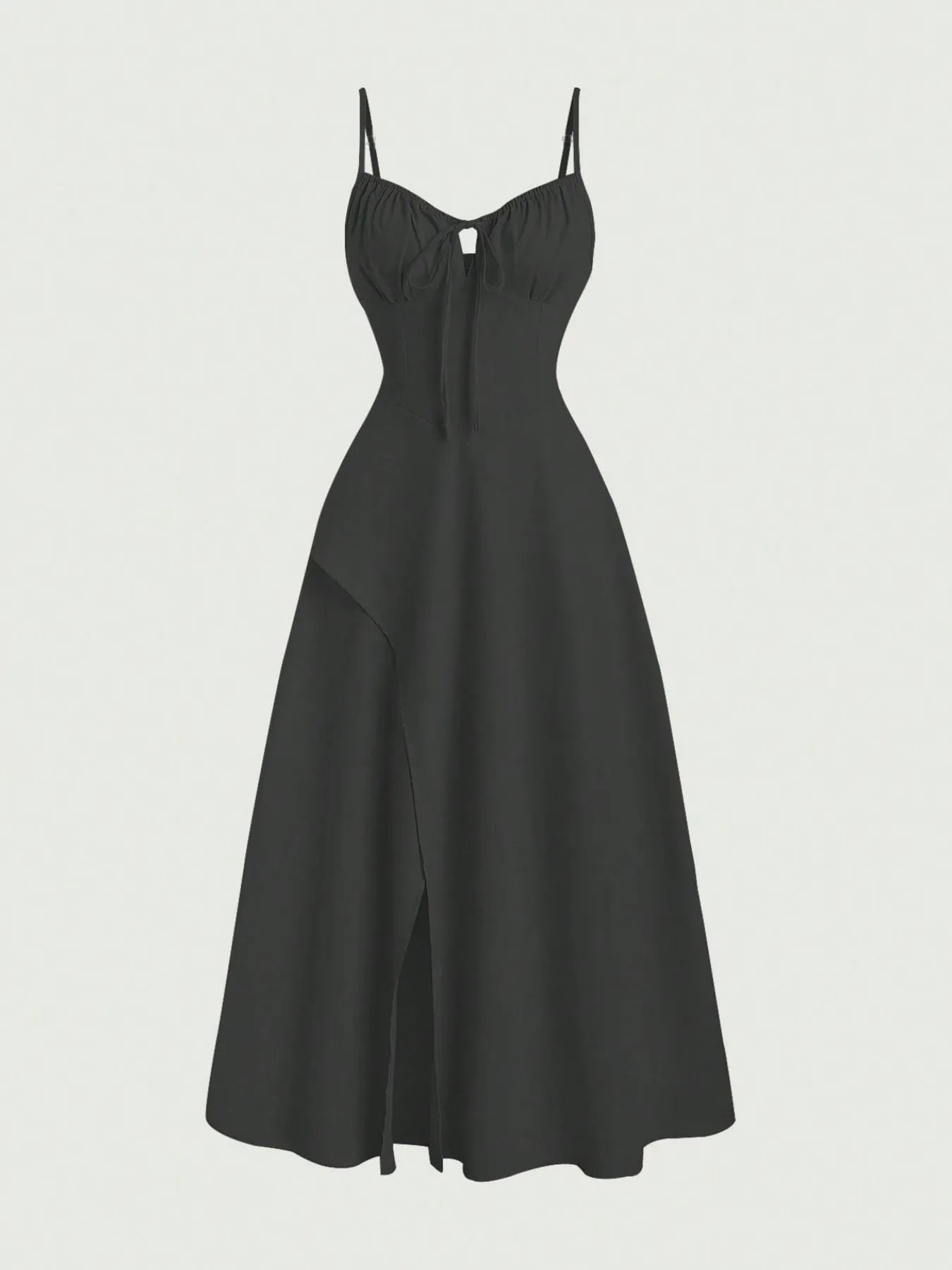 Smocked Tied Front Cami Dress