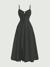 Smocked Tied Front Cami Dress