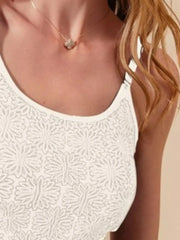 SO ME Two Tone Floral Seamless Tank Top