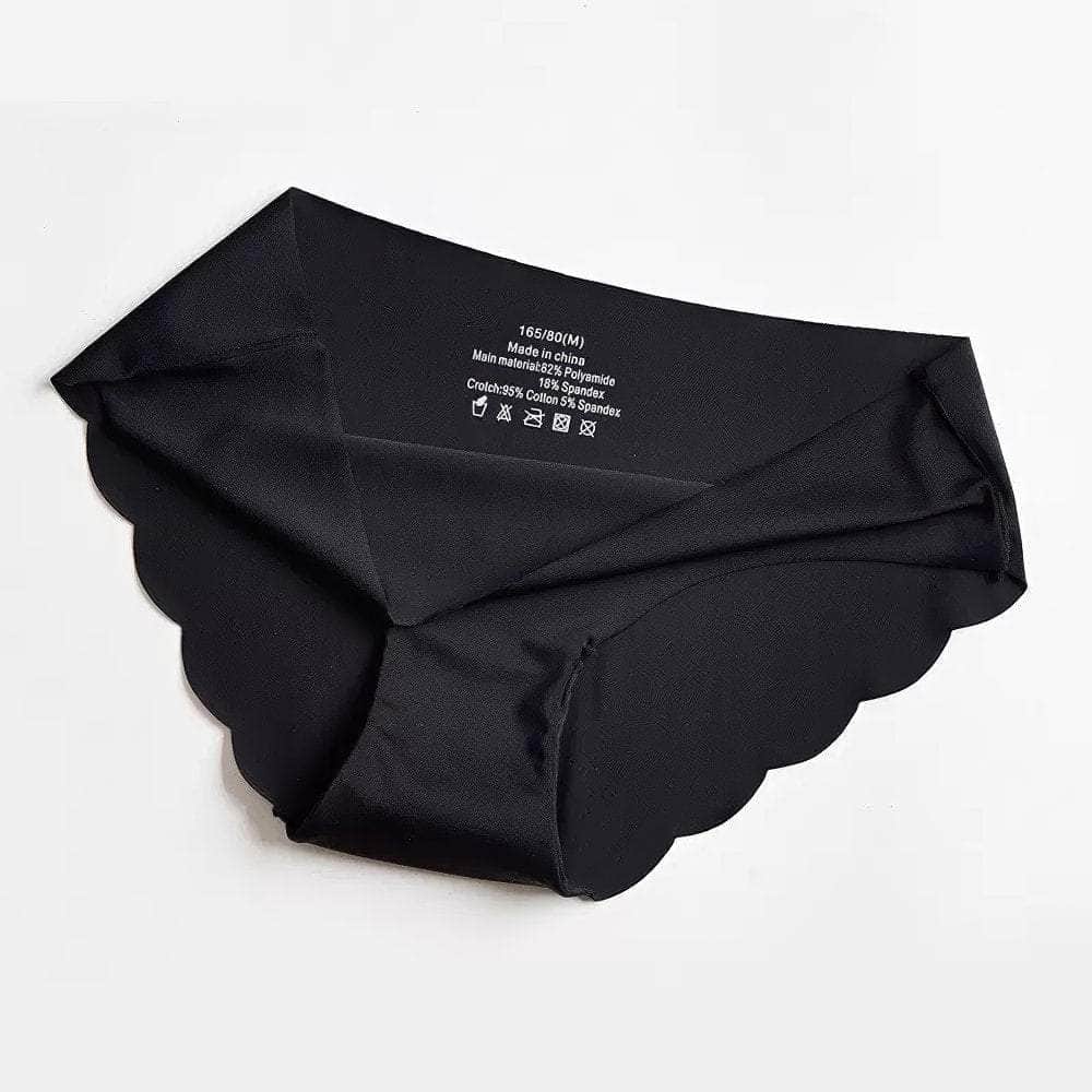 Soft Breathable Scalloped Trim Midi Panties