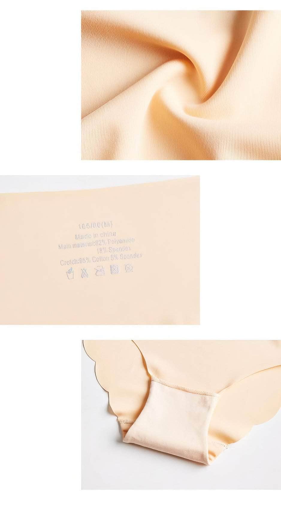 Soft Breathable Scalloped Trim Midi Panties