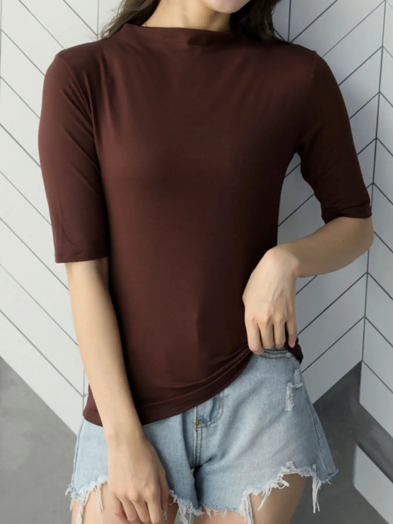 Solid Color Short Sleeve T-Shirt