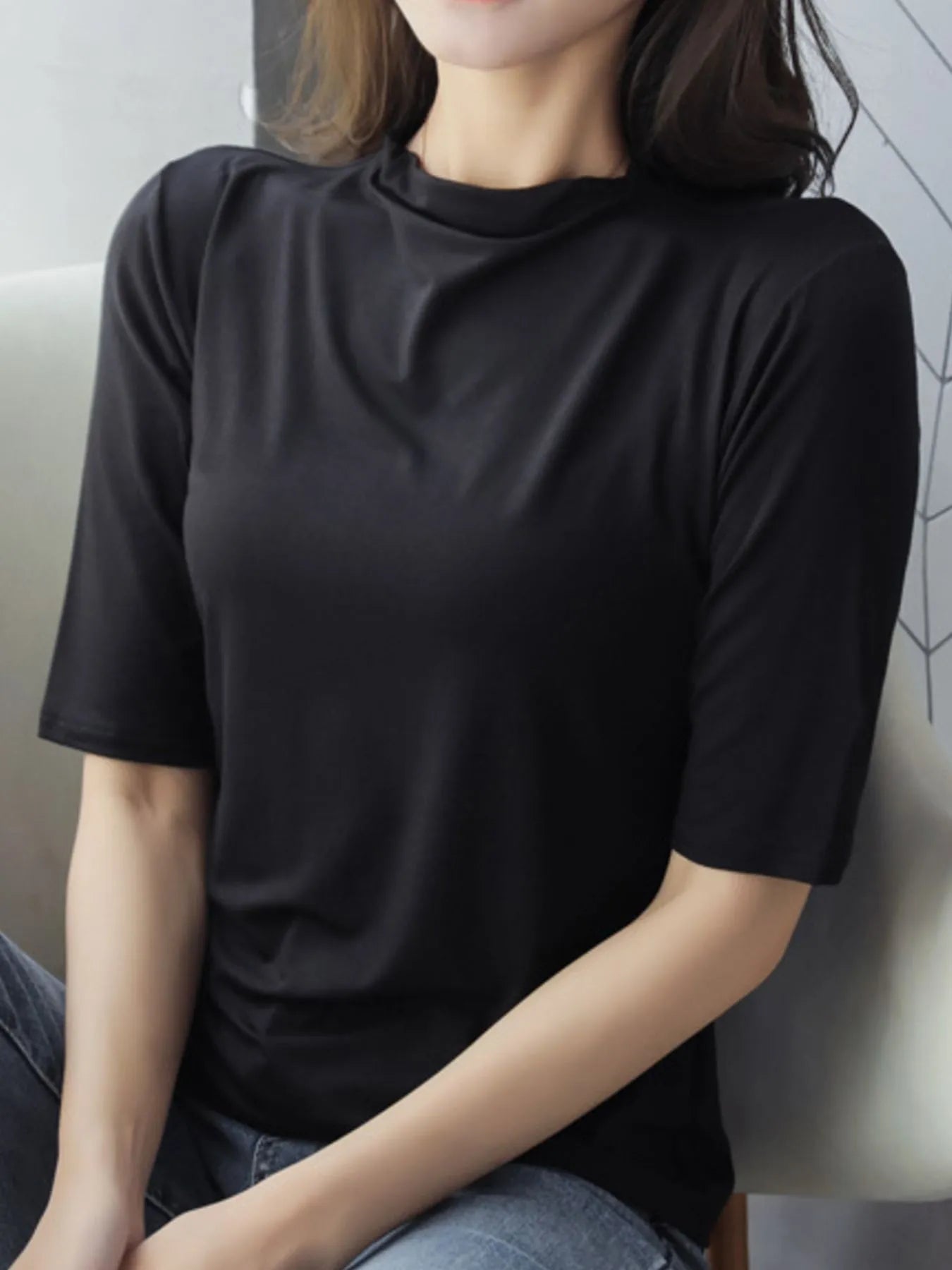 Solid Color Short Sleeve T-Shirt