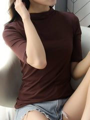 Solid Color Short Sleeve T-Shirt