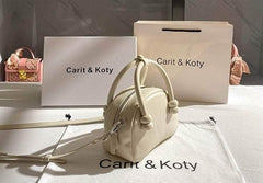 Solid Color Top Handle Satchel Bag