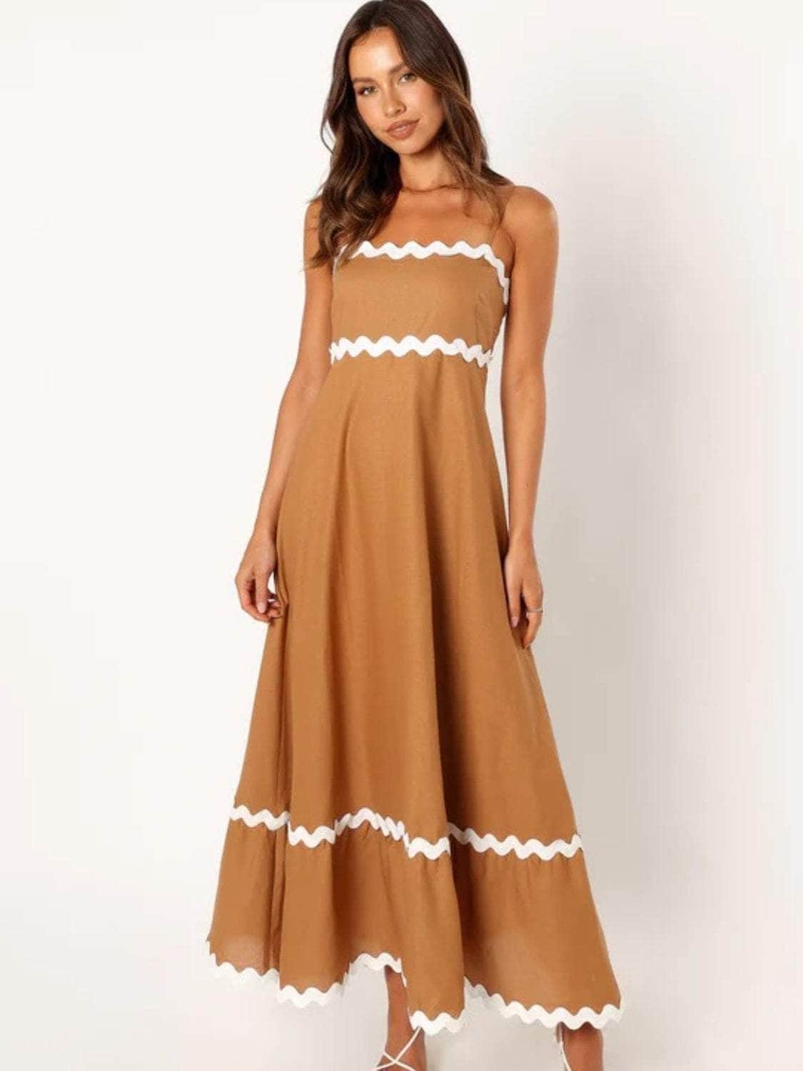 Spaghetti Strap Maxi Dress Honey / S