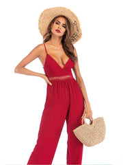 Spaghetti Strap Wide Leg Jumpsuit