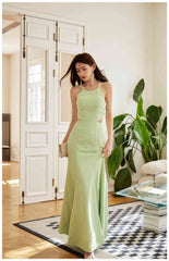 Spaghetti Strappy Bodice Mermaid Dress