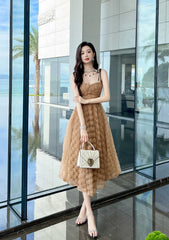 Spaghetti Straps Aline Floral Dress