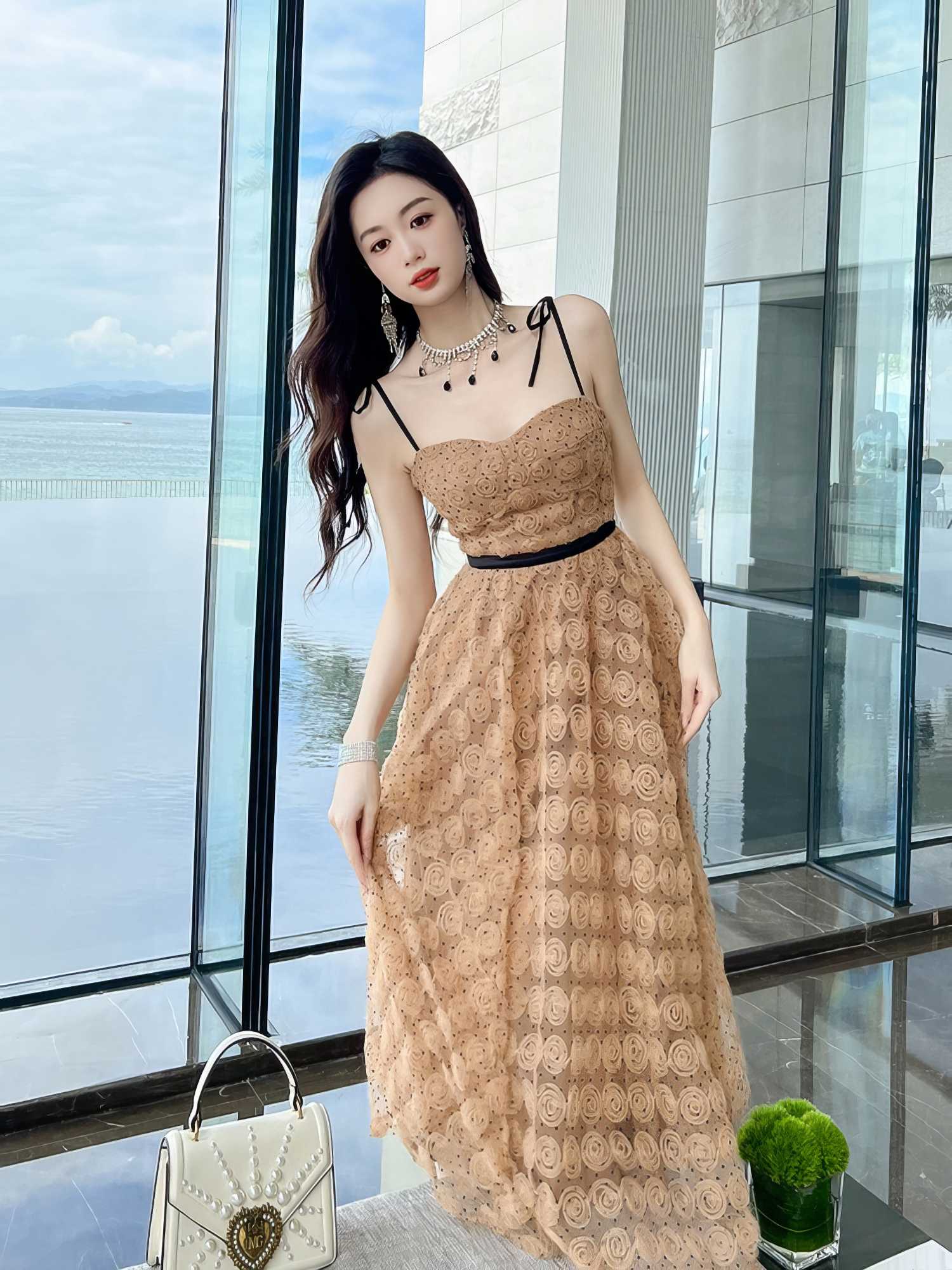Spaghetti Straps Aline Floral Dress