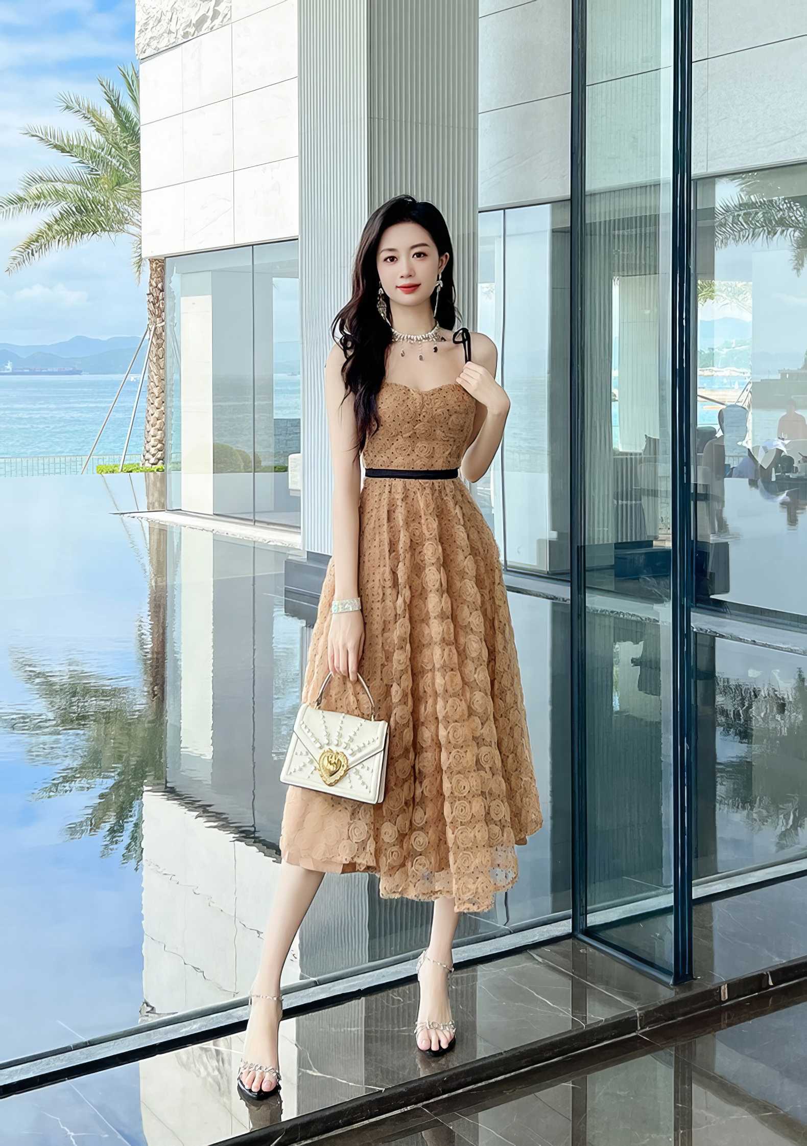 Spaghetti Straps Aline Floral Dress