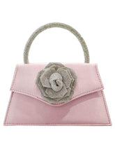 Sparkling 3D Floral Shimmery Top Handle Bag