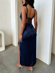 Split Lace Detail Cami Dress