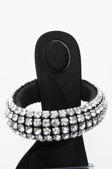 Square Head Rhinestone Detailed Stiletto Heels