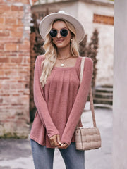 Square Neck Long Sleeve T-Shirt