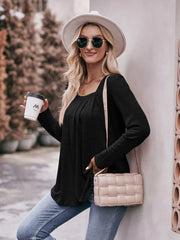 Square Neck Long Sleeve T-Shirt