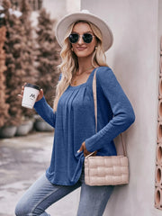 Square Neck Long Sleeve T-Shirt