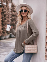 Square Neck Long Sleeve T-Shirt