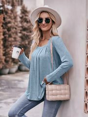 Square Neck Long Sleeve T-Shirt