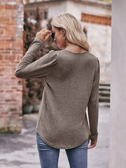 Square Neck Long Sleeve T-Shirt