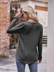 Square Neck Long Sleeve T-Shirt