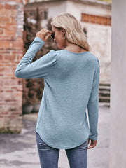 Square Neck Long Sleeve T-Shirt