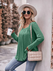 Square Neck Long Sleeve T-Shirt