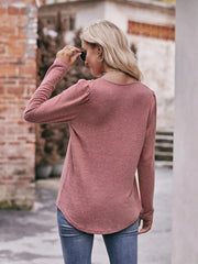 Square Neck Long Sleeve T-Shirt