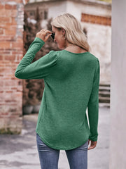 Square Neck Long Sleeve T-Shirt