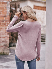 Square Neck Long Sleeve T-Shirt