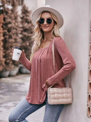 Square Neck Long Sleeve T-Shirt