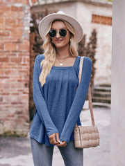 Square Neck Long Sleeve T-Shirt