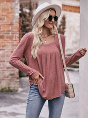 Square Neck Long Sleeve T-Shirt