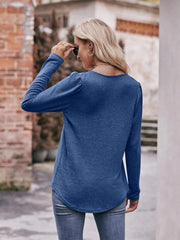 Square Neck Long Sleeve T-Shirt