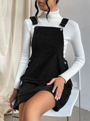 Square Neck Overall Mini Dress