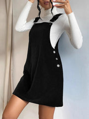 Square Neck Overall Mini Dress