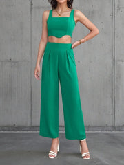 Square Neck Tank and Pants Set