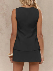 Square Neck Tank and Skirt Set