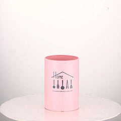 Stainless steel kitchen utensil holder: organizer for cutlery pink