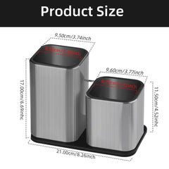 Stainless Steel Knife Stand Holder - High-End Cutlery Storage Block for Kitchen Accessories Style A