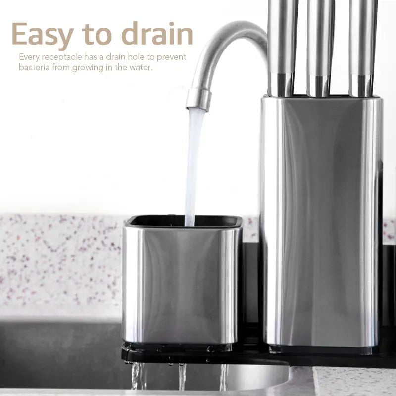 Stainless Steel Knife Stand Holder - High-End Kitchen Accessories