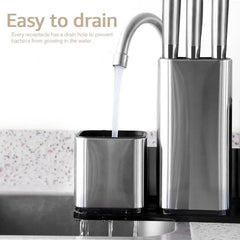 Stainless Steel Knife Stand Holder - High-End Kitchen Accessories