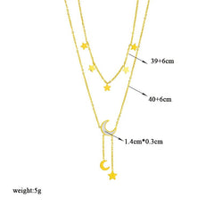 Star Moon Pendant Necklace N1948