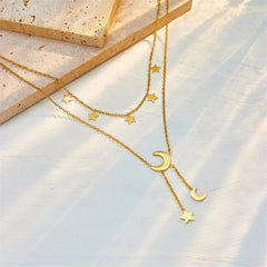 Star Moon Pendant Necklace N1948