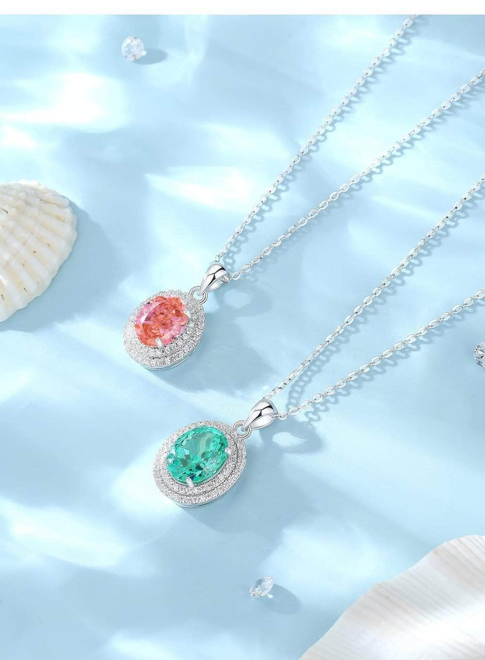 Sterling Silver Simulated Gemstone Crystal Jewelry Set