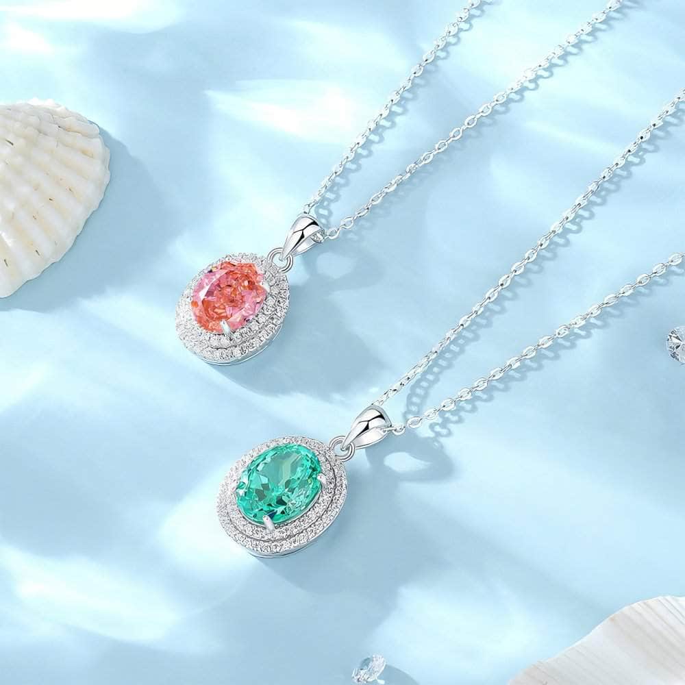 Sterling Silver Simulated Gemstone Crystal Jewelry Set
