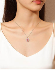 Sterling Silver Simulated Gemstone Crystal Jewelry Set